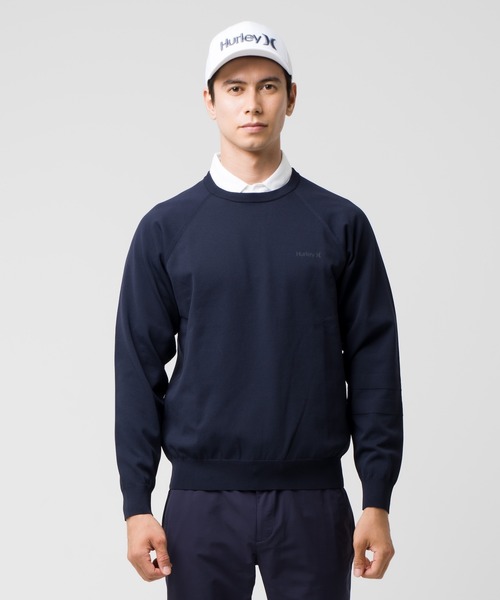 Hurley （ハーレー）の「【Hurley/ハーレー】ハイゲージニットセーター　ゴルフ　ファントム　ストレッチ　速乾　PHANTOM HG SWEATER（ニット/セーター・メンズ・ネイビー/ホワイト/ブラック・SMALL/MEDIUM/LARGE/X-LARGE）」の3枚目の写真