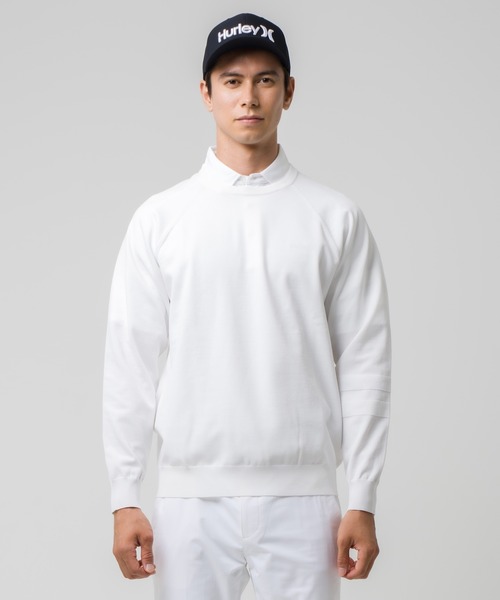 Hurley （ハーレー）の「【Hurley/ハーレー】ハイゲージニットセーター　ゴルフ　ファントム　ストレッチ　速乾　PHANTOM HG SWEATER（ニット/セーター・メンズ・ネイビー/ホワイト/ブラック・SMALL/MEDIUM/LARGE/X-LARGE）」の2枚目の写真