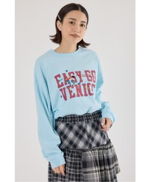 embroidery collegeロング Tシャツ