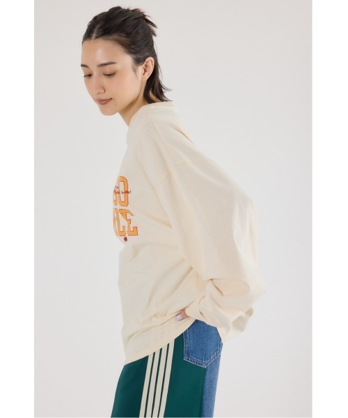 RODEO CROWNS WIDE BOWL(ロデオクラウンズワイドボウル)の「embroidery collegeロング Tシャツ(Tシャツ/カットソー・レディース・サックスブルー/ネイビー/アイボリー・FREE)」の15枚目の写真