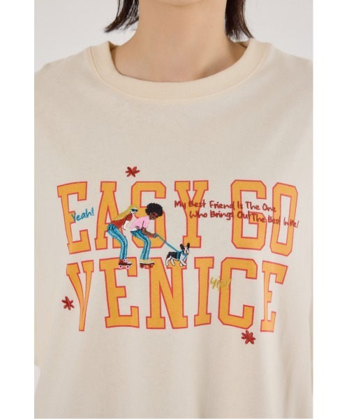 RODEO CROWNS WIDE BOWL(ロデオクラウンズワイドボウル)の「embroidery collegeロング Tシャツ(Tシャツ/カットソー・レディース・サックスブルー/ネイビー/アイボリー・FREE)」の22枚目の写真