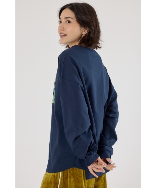 RODEO CROWNS WIDE BOWL(ロデオクラウンズワイドボウル)の「embroidery collegeロング Tシャツ(Tシャツ/カットソー・レディース・サックスブルー/ネイビー/アイボリー・FREE)」の5枚目の写真