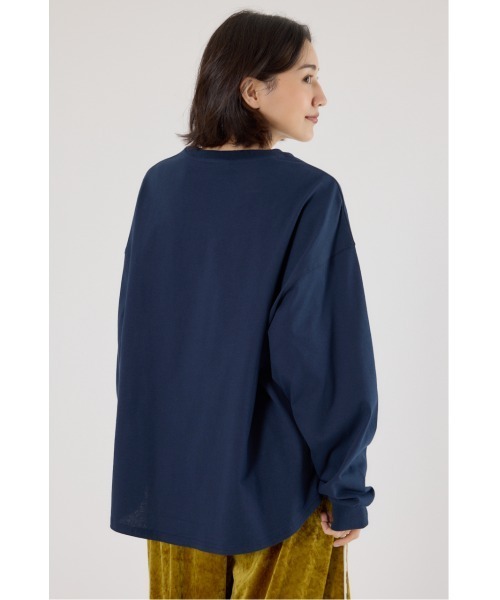 RODEO CROWNS WIDE BOWL(ロデオクラウンズワイドボウル)の「embroidery collegeロング Tシャツ(Tシャツ/カットソー・レディース・サックスブルー/ネイビー/アイボリー・FREE)」の6枚目の写真