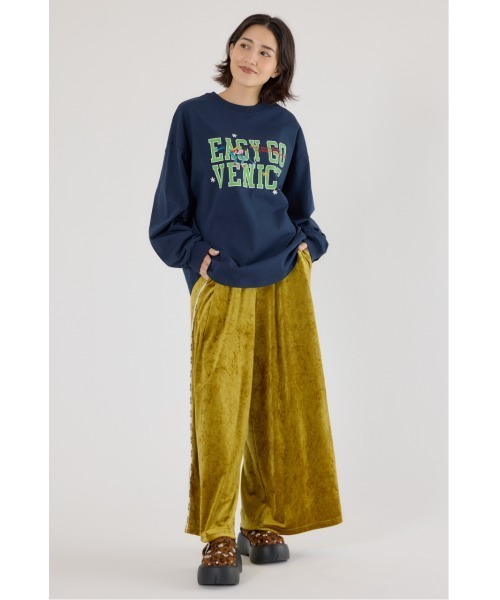 RODEO CROWNS WIDE BOWL(ロデオクラウンズワイドボウル)の「embroidery collegeロング Tシャツ(Tシャツ/カットソー・レディース・サックスブルー/ネイビー/アイボリー・FREE)」の7枚目の写真
