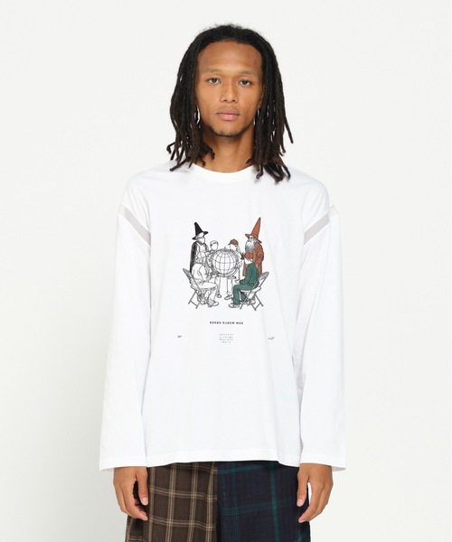 STOF(ストフ)の「WORLD ORDER SAMUE L/S T-SHIRT(Tシャツ/カットソー・メンズ・ブラック/ホワイト・S/M)」の1枚目の写真