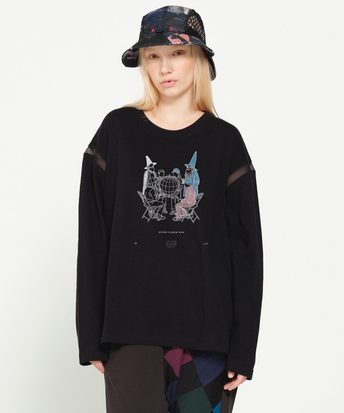 STOF(ストフ)の「WORLD ORDER SAMUE L/S T-SHIRT(Tシャツ/カットソー・メンズ・ブラック/ホワイト・S/M)」の2枚目の写真