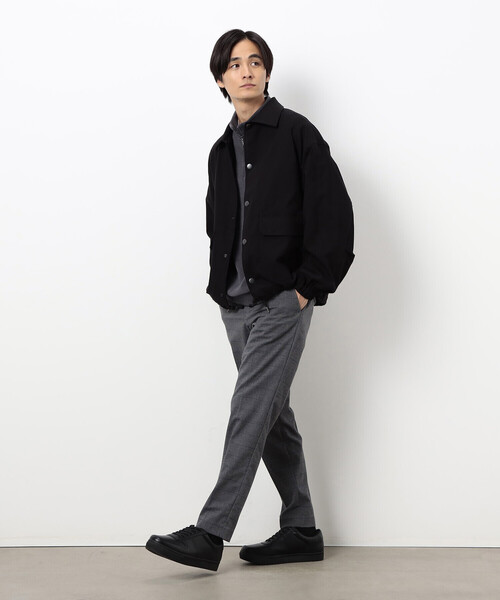 COMME CA ISM(コムサイズム)の「GUM ストレッチ コーチ ジャケット(ブルゾン・メンズ・ブラック/カーキ・LARGE/MEDIUM)」の8枚目の写真