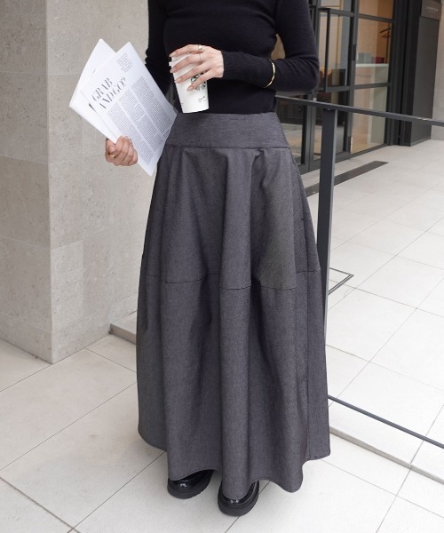 CORNERS（コーナーズ）の「バレルデザインデニムスカート（デニムスカート・レディース・ブラック/ブルー・マルチサイズ）」の9枚目の写真