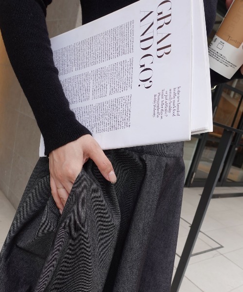 CORNERS（コーナーズ）の「バレルデザインデニムスカート（デニムスカート・レディース・ブラック/ブルー・マルチサイズ）」の14枚目の写真