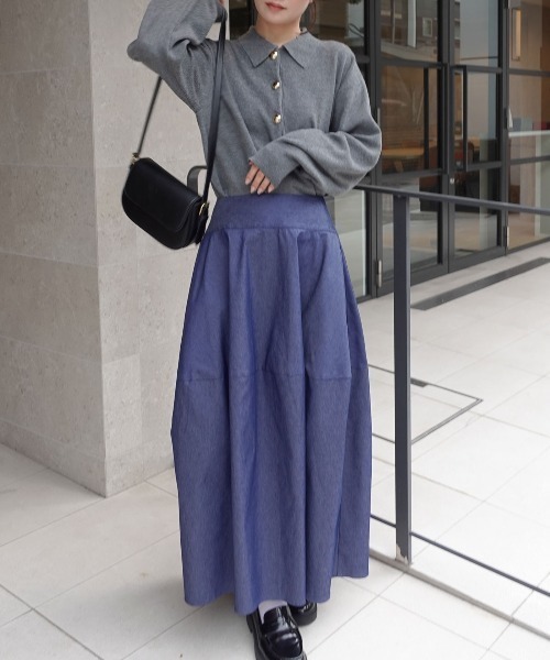 CORNERS（コーナーズ）の「バレルデザインデニムスカート（デニムスカート・レディース・ブラック/ブルー・マルチサイズ）」の3枚目の写真