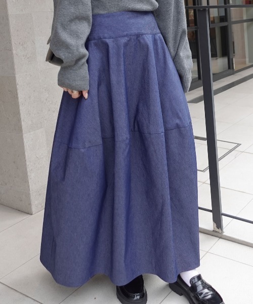 CORNERS（コーナーズ）の「バレルデザインデニムスカート（デニムスカート・レディース・ブラック/ブルー・マルチサイズ）」の5枚目の写真