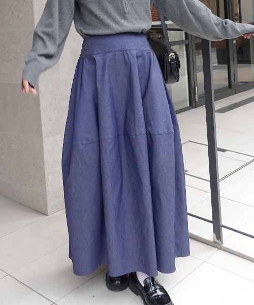 CORNERS（コーナーズ）の「バレルデザインデニムスカート（デニムスカート・レディース・ブラック/ブルー・マルチサイズ）」の13枚目の写真