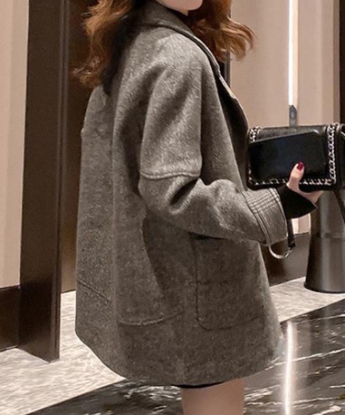 deux amour（ドゥーザムール）の「ツイードダブルジャケット（その他アウター・レディース・グレー・FREE）」の3枚目の写真