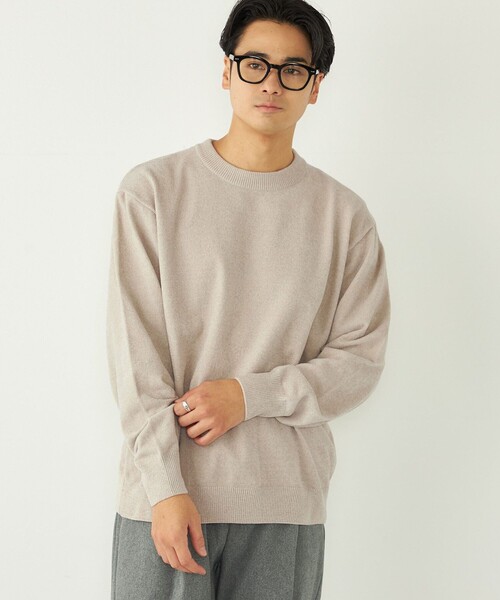 SHIPS Colors（シップス カラーズ）の「SHIPS Colors:〈洗濯機可能〉ハイゲージ モール ニット（ニット/セーター・メンズ・ネイビー/ブラウン/ナチュラル・MEDIUM/LARGE/X-LARGE）」の3枚目の写真