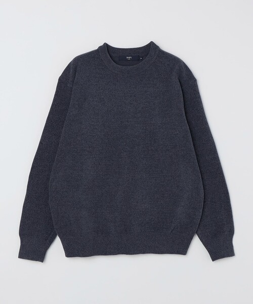 SHIPS Colors（シップス カラーズ）の「SHIPS Colors:〈洗濯機可能〉ハイゲージ モール ニット（ニット/セーター・メンズ・ネイビー/ブラウン/ナチュラル・MEDIUM/LARGE/X-LARGE）」の6枚目の写真