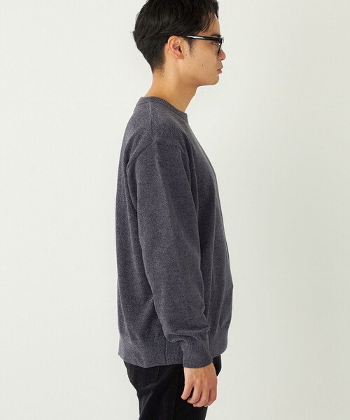 SHIPS Colors（シップス カラーズ）の「SHIPS Colors:〈洗濯機可能〉ハイゲージ モール ニット（ニット/セーター・メンズ・ネイビー/ブラウン/ナチュラル・MEDIUM/LARGE/X-LARGE）」の18枚目の写真