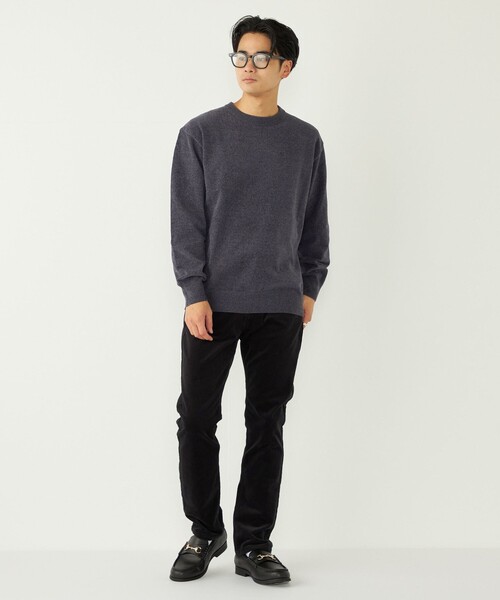 SHIPS Colors（シップス カラーズ）の「SHIPS Colors:〈洗濯機可能〉ハイゲージ モール ニット（ニット/セーター・メンズ・ネイビー/ブラウン/ナチュラル・MEDIUM/LARGE/X-LARGE）」の21枚目の写真