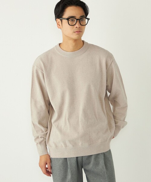 SHIPS Colors（シップス カラーズ）の「SHIPS Colors:〈洗濯機可能〉ハイゲージ モール ニット（ニット/セーター・メンズ・ネイビー/ブラウン/ナチュラル・MEDIUM/LARGE/X-LARGE）」の22枚目の写真