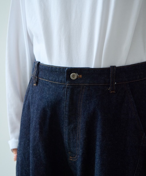 yuni（ユニ　）の「10oz denim cocoon パンツ（デニムパンツ・レディース・インディゴブルー・M/S）」の13枚目の写真
