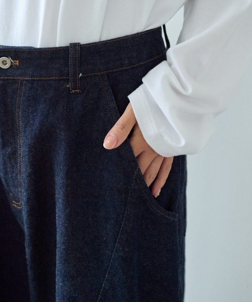 yuni（ユニ　）の「10oz denim cocoon パンツ（デニムパンツ・レディース・インディゴブルー・M/S）」の14枚目の写真