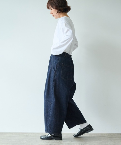 yuni（ユニ　）の「10oz denim cocoon パンツ（デニムパンツ・レディース・インディゴブルー・M/S）」の9枚目の写真
