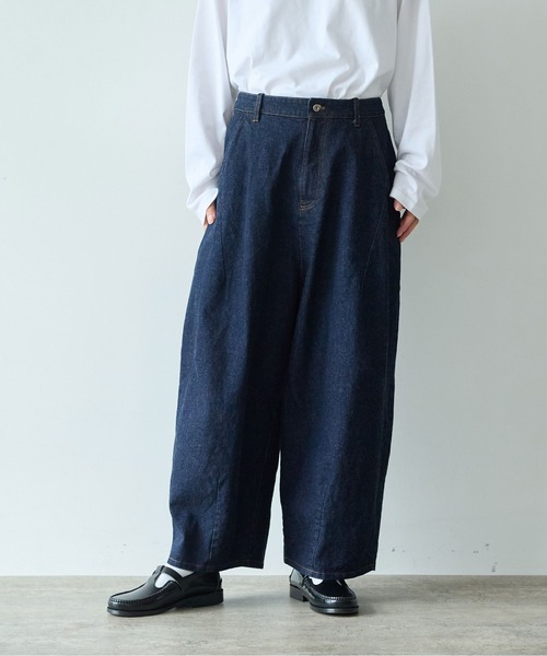 yuni（ユニ　）の「10oz denim cocoon パンツ（デニムパンツ・レディース・インディゴブルー・M/S）」の5枚目の写真