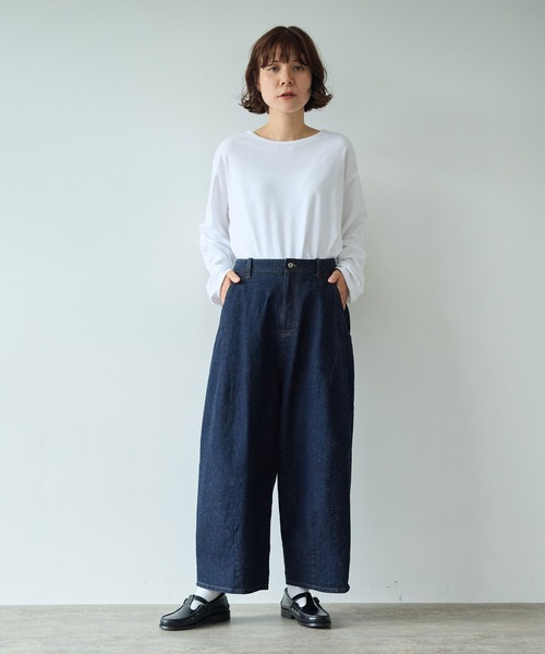 yuni（ユニ　）の「10oz denim cocoon パンツ（デニムパンツ・レディース・インディゴブルー・M/S）」の7枚目の写真