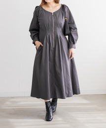 CLETTEオリジナルフロントジップウエストタックワンピース