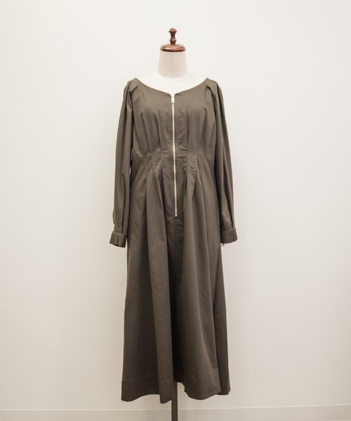CLETTE(クレット)の「CLETTEオリジナルフロントジップウエストタックワンピース(ワンピース・レディース・パープル/カーキ/ブラック・LL/3L/4L)」の18枚目の写真
