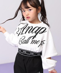 ANAP kids（アナップキッズ）の「インパクトメッセージ袖アキ スウェット（スウェット・キッズ）」