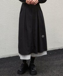NICK&NICOLE | NICOLE PINTUCK LAYERED LONG SKIRT_BLACK(スカート)