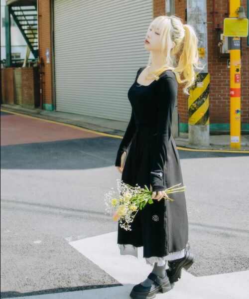 NICK&NICOLE(ニックアンドニコール)の「NICOLE PINTUCK LAYERED LONG SKIRT_BLACK(スカート・レディース・その他・FREE)」の6枚目の写真