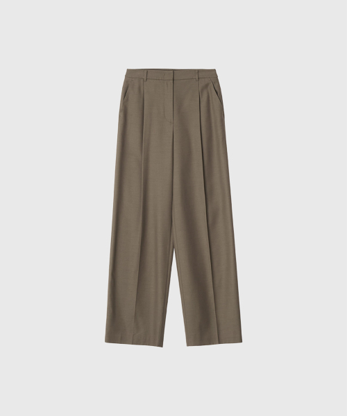 LOOKAST(ルックキャスト)の「アリアワイドウールパンツ_ブラウン / ARIA WIDE WOOL PANTS_BROWN(その他パンツ・レディース・ブラウン・SMALL/MEDIUM)」の2枚目の写真