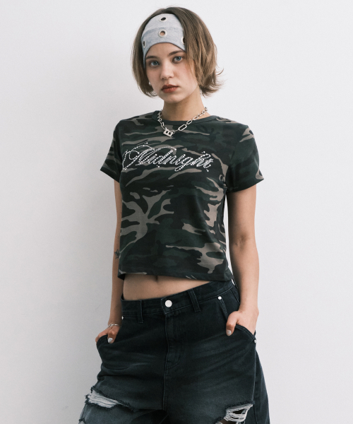 Midnight Move（ミッドナイトムーブ）の「camo t (khaki)（Tシャツ/カットソー・レディース・その他・FREE）」の4枚目の写真