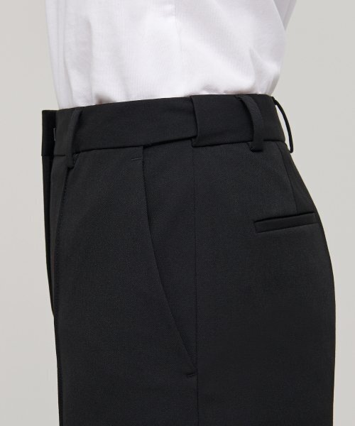 MUSINSA STANDARD WOMAN（ムシンサスタンダードウーマン）の「レディースピンタックストレート隠しバンディングスラックス[ブラック]（スラックス・レディース・その他・34/32/30/31/24/25/26/27/28/29）」の5枚目の写真