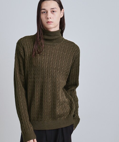 tk.TAKEO KIKUCHI（ティーケータケオキクチ）の「ケーブルタートルニット（ニット/セーター・メンズ・ブラウン系その他/チャコール/ブラック/オフホワイト・04/03/02）」の13枚目の写真