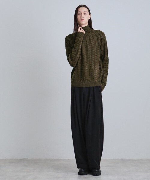 tk.TAKEO KIKUCHI（ティーケータケオキクチ）の「ケーブルタートルニット（ニット/セーター・メンズ・ブラウン系その他/チャコール/ブラック/オフホワイト・04/03/02）」の15枚目の写真