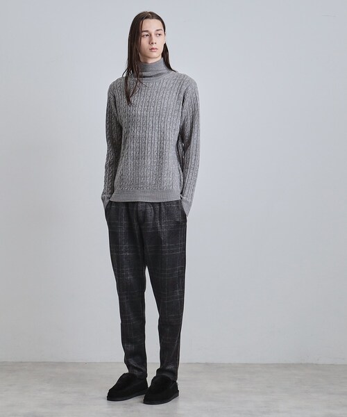 tk.TAKEO KIKUCHI（ティーケータケオキクチ）の「ケーブルタートルニット（ニット/セーター・メンズ・ブラウン系その他/チャコール/ブラック/オフホワイト・04/03/02）」の18枚目の写真