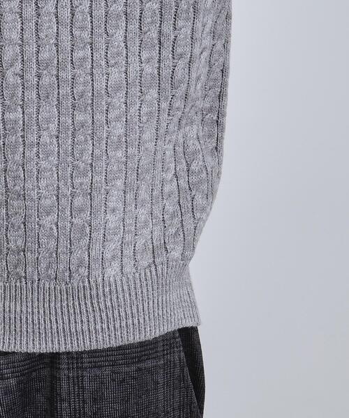tk.TAKEO KIKUCHI（ティーケータケオキクチ）の「ケーブルタートルニット（ニット/セーター・メンズ・ブラウン系その他/チャコール/ブラック/オフホワイト・04/03/02）」の6枚目の写真