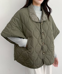 LOWO（ロワ）の「キルティングコート 冬 レディース ミドル丈 ポンチョコート（ポンチョ）」