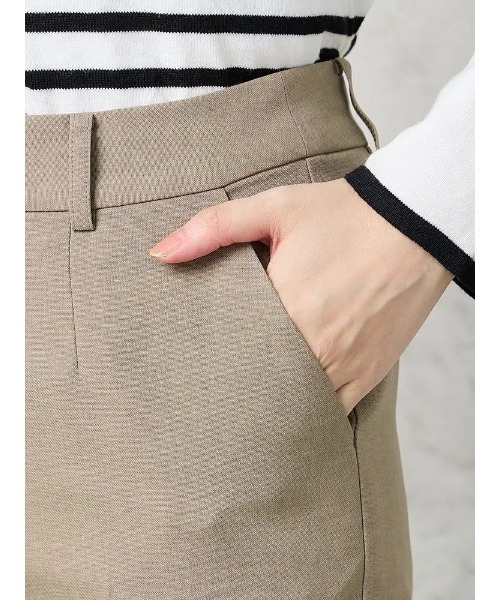 Perfect Suit FActory(パーフェクトスーツファクトリー)の「杢調プレーンスーツ テーパードパンツ グレー/カーキ/ネイビー(M.グレー)【マシンウォッシャブル】(スラックス・レディース・ネイビー/グレー/カーキ・9号/7号/11号/13号)」の19枚目の写真