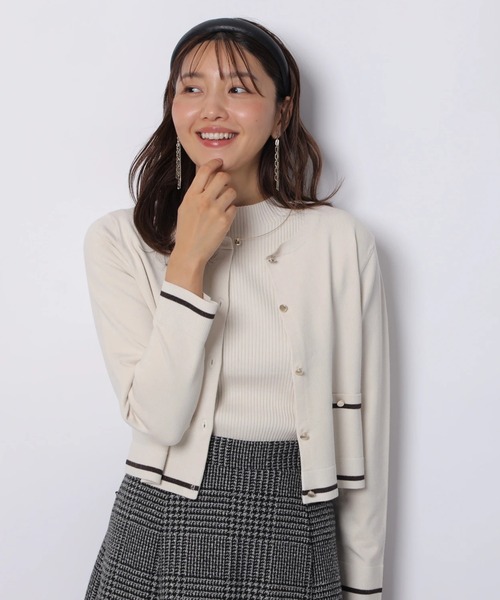 JUSGLITTY（ジャスグリッティー）の「ハイネックアンサンブル（ニット/セーター・レディース・オフホワイト/ブラウン/チャコールグレー/ピンクベージュ/ミント・2）」の2枚目の写真