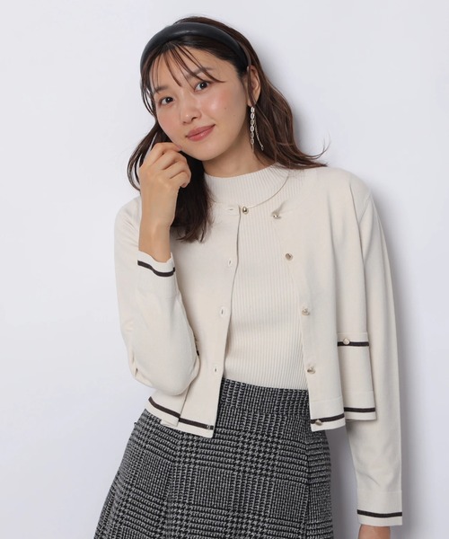 JUSGLITTY（ジャスグリッティー）の「ハイネックアンサンブル（ニット/セーター・レディース・オフホワイト/ブラウン/チャコールグレー/ピンクベージュ/ミント・2）」の6枚目の写真