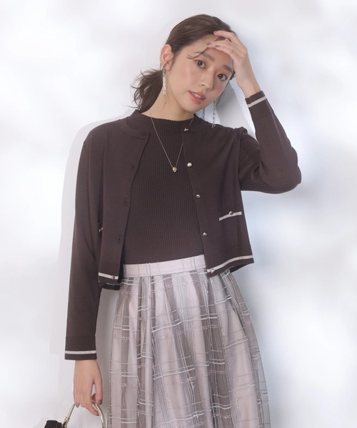 JUSGLITTY（ジャスグリッティー）の「ハイネックアンサンブル（ニット/セーター・レディース・オフホワイト/ブラウン/チャコールグレー/ピンクベージュ/ミント・2）」の18枚目の写真