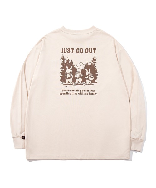 S'more(スモア)の「S'more/Just Go Out L/S Tee ジャストゴーアウトロングスリーブTシャツ(Tシャツ/カットソー・レディース・ブラウン/ベージュ・X-LARGE/SMALL/MEDIUM/LARGE)」の1枚目の写真