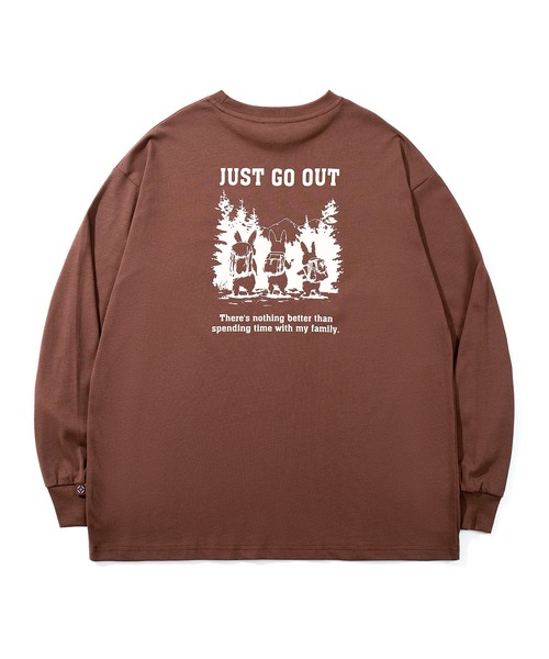 S'more(スモア)の「S'more/Just Go Out L/S Tee ジャストゴーアウトロングスリーブTシャツ(Tシャツ/カットソー・レディース・ブラウン/ベージュ・X-LARGE/SMALL/MEDIUM/LARGE)」の2枚目の写真