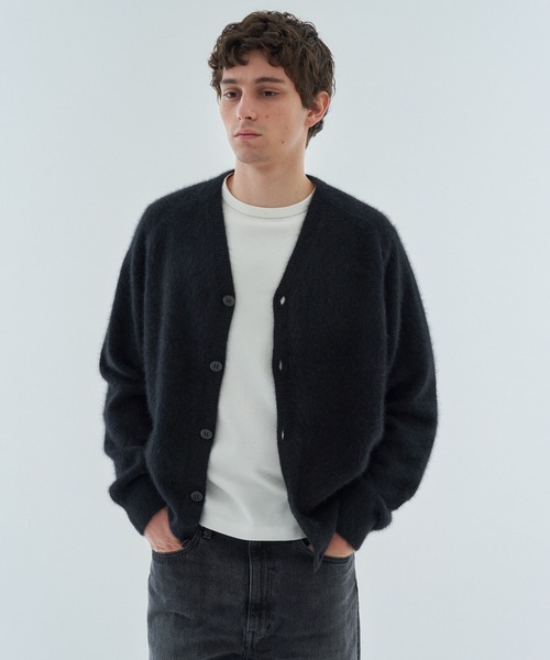 ESTNATION（エストネーション）の「ESTNATION / ファーニット カーディガン（カーディガン/ボレロ・メンズ・ブラック/アイボリー・MEDIUM/LARGE）」の9枚目の写真