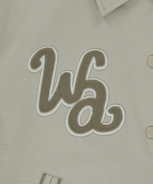 Wacky WiLLy(ワッキーウィリー)の「ウィメンズタイポ刺繍バスティジャケットベージュ(スタジャン・レディース・その他・F)」の6枚目の写真