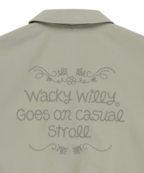 Wacky WiLLy(ワッキーウィリー)の「ウィメンズタイポ刺繍バスティジャケットベージュ(スタジャン・レディース・その他・F)」の9枚目の写真