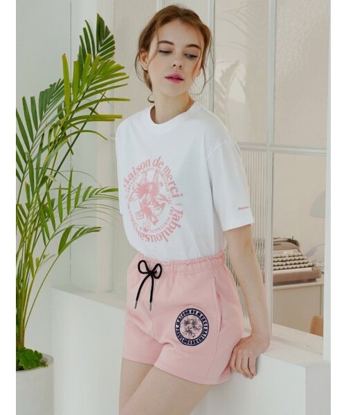 FABULOUS ARCHIVE（ファビュラスアーカイブ）の「ウィメンズルリスエンボクロップTシャツホワイトピンク(FCC2TS387W)（Tシャツ/カットソー・レディース・ホワイト・SMALL/MEDIUM）」の2枚目の写真
